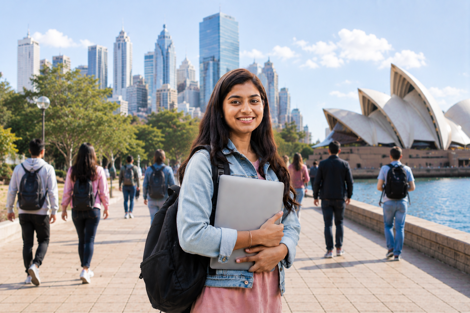 Students engaging with global education